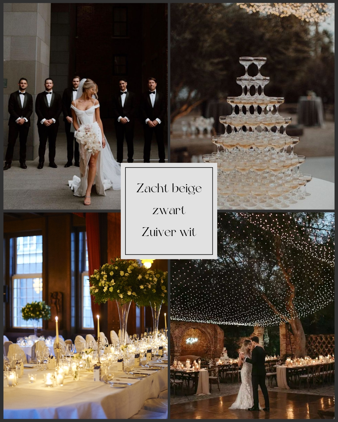 Droom in Stijl Zacht beige, zwart en zuiver wit